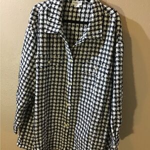 Chic Soul Good for Me Jacket Black and White houndstooth Jacket